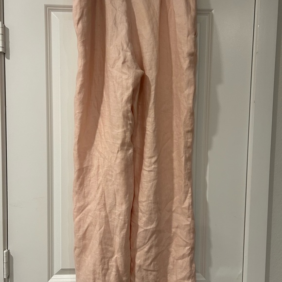 Lauren By Ralph Lauren Rose Blush Wide Leg Linen Pants Women’s size 10 - Picture 3 of 9